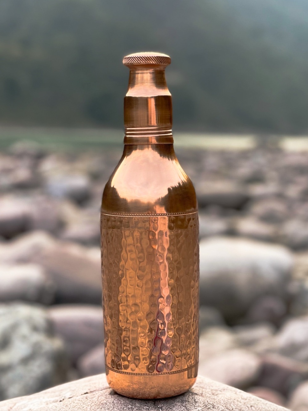 Copper Carafe · Pebbled Finish · Tamra Jal · Ayurveda · India · Living Ritual